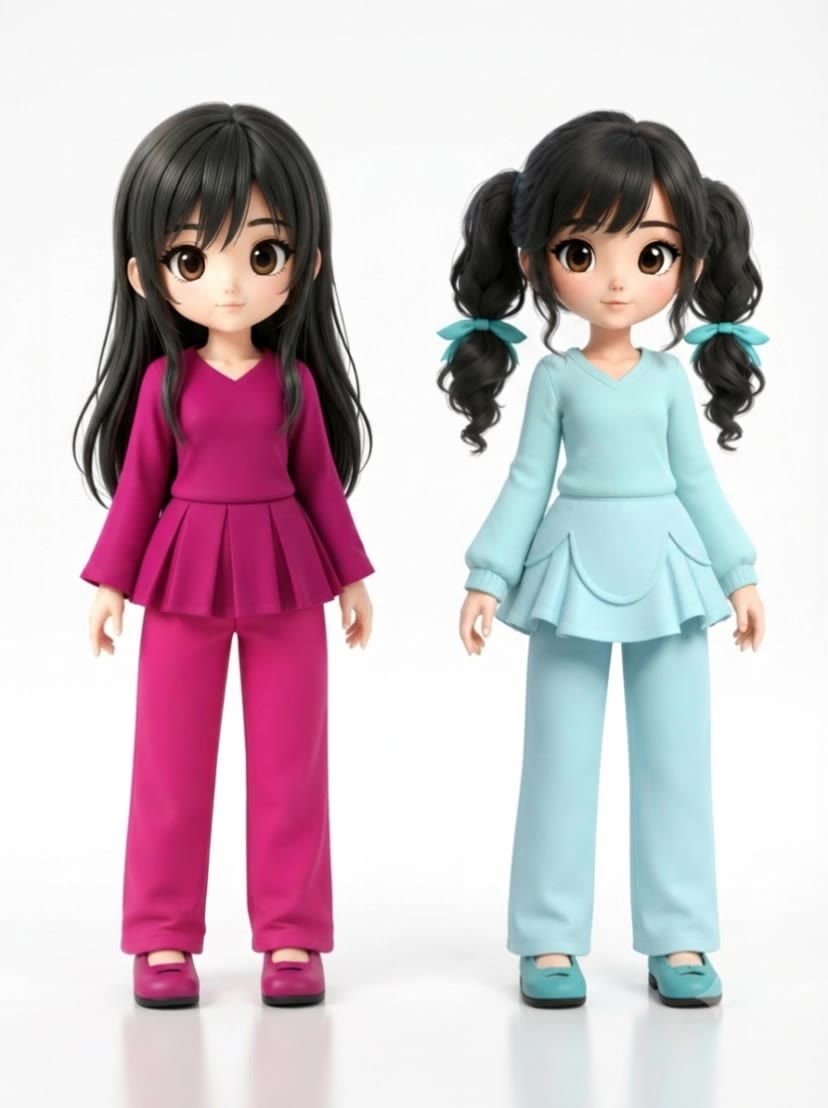 Kling AI work 317271602613668 - girl characters AI video