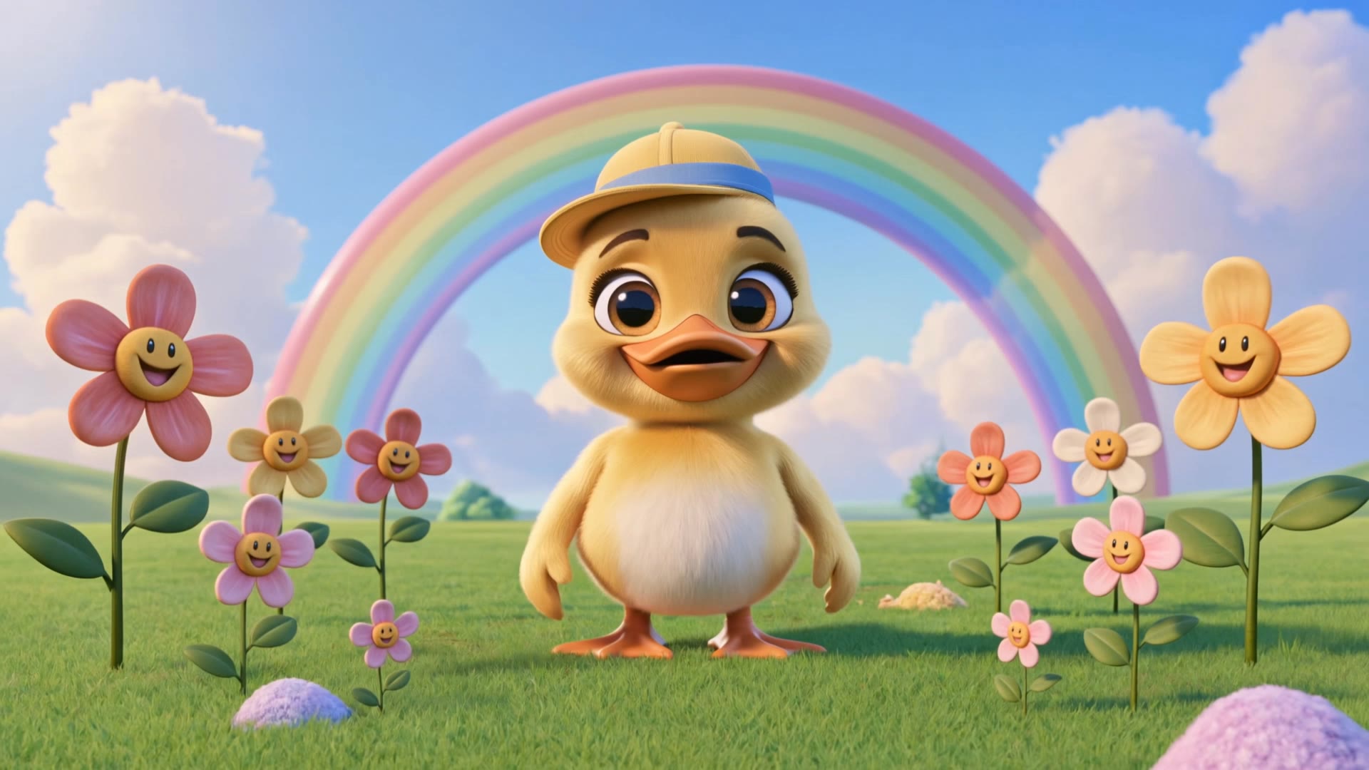 duck in the field dancing - field ai AI video