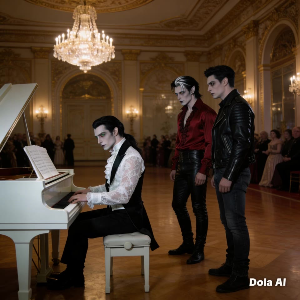 Vampiros - run away piano AI video
