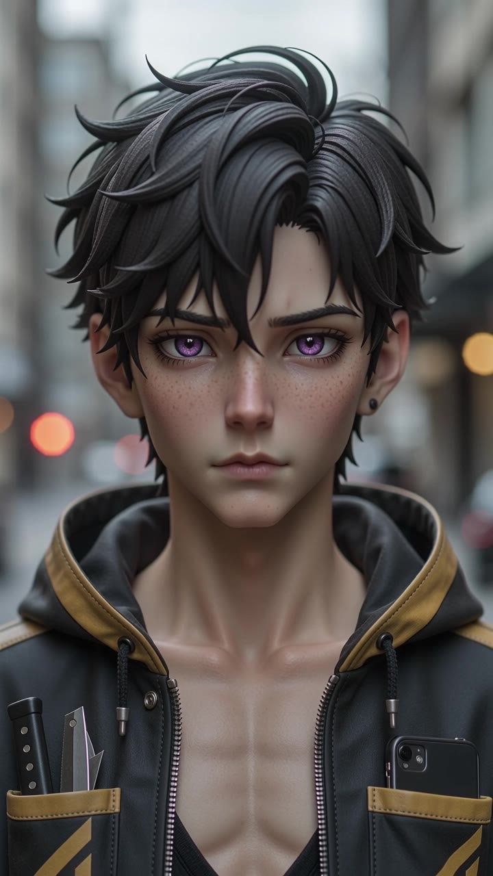Manga inspired character - manga banner design AI video