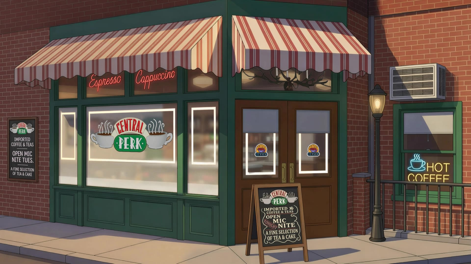 Friends cafe - cafe wallpaper AI video