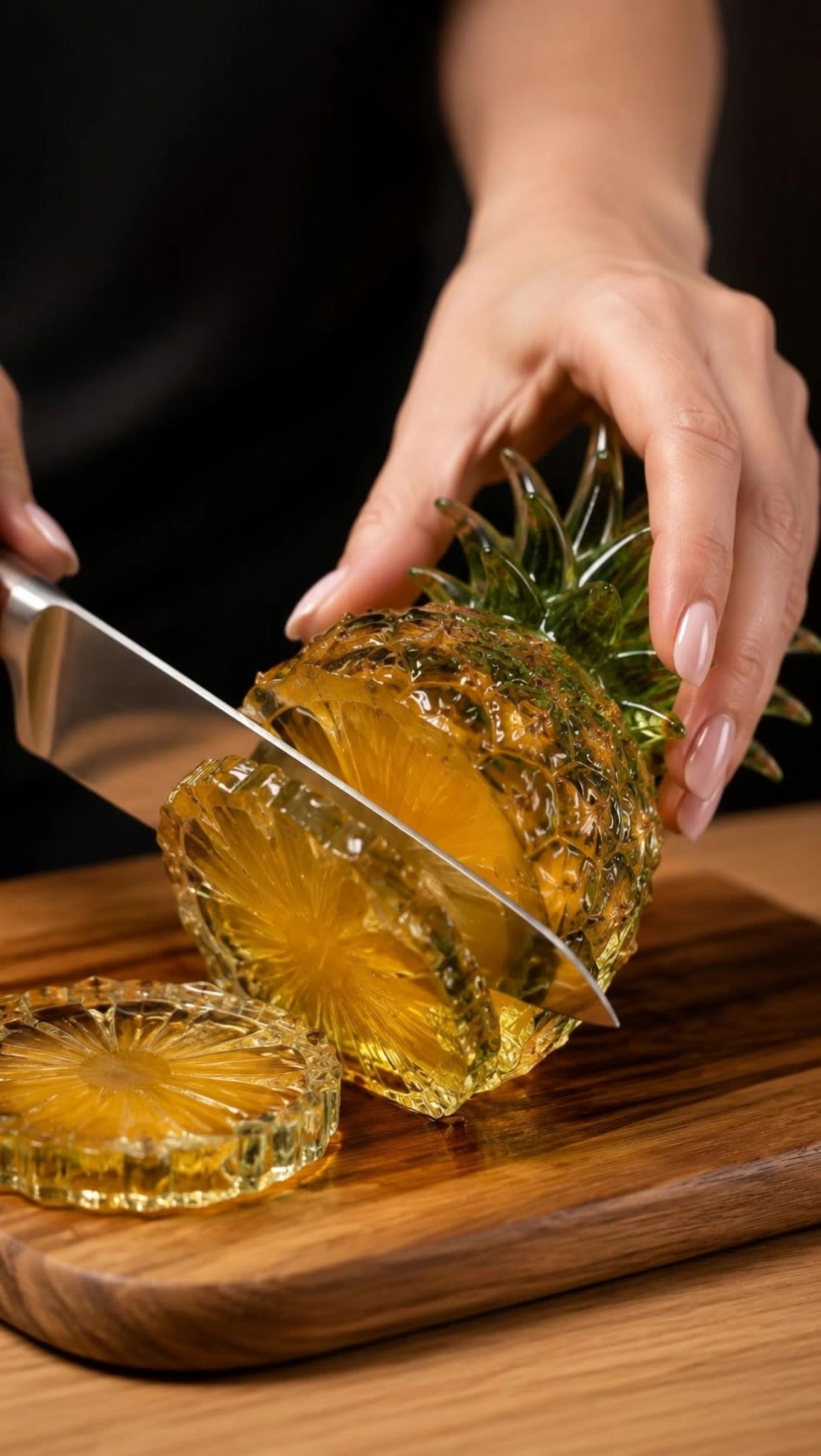 ASMR glass pineapple - how to make asmr videos AI video