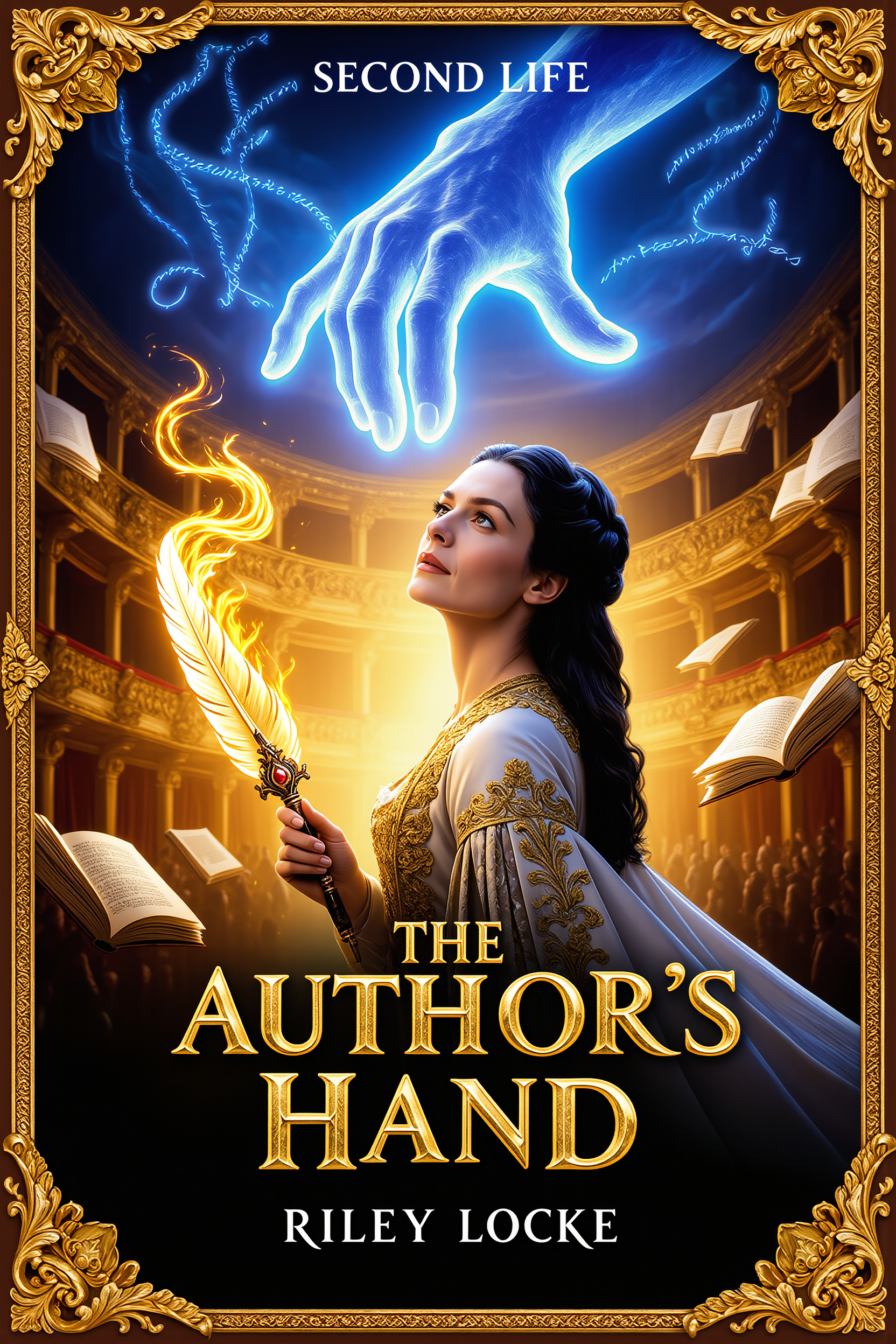 The Author's Hand - novel cover generator AI image