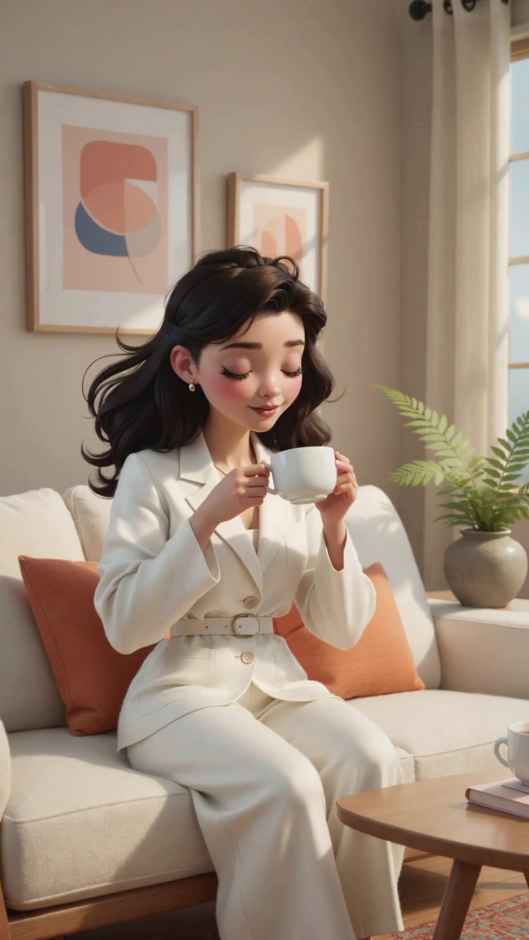 Kling AI work 299258579650858 - animated female characters AI video