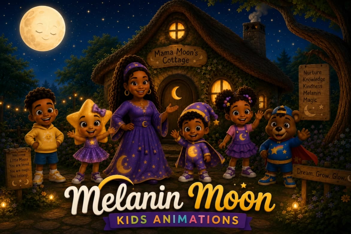 Melanin Moon Kids Animations - kids ai video AI video