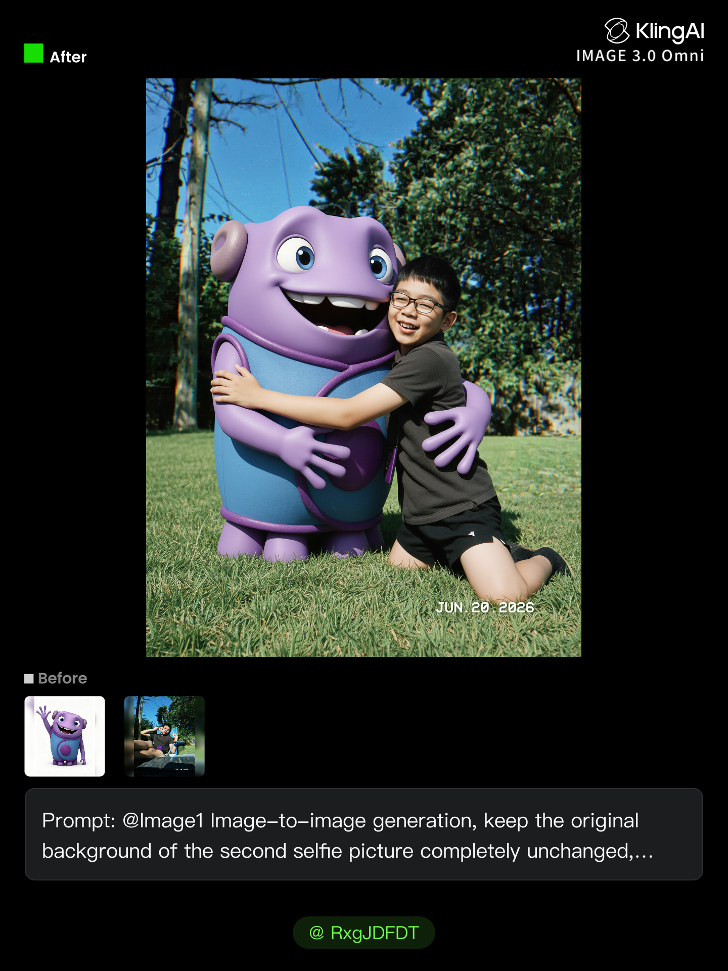 Kling AI work 317834211614067 - picture to cartoon AI image