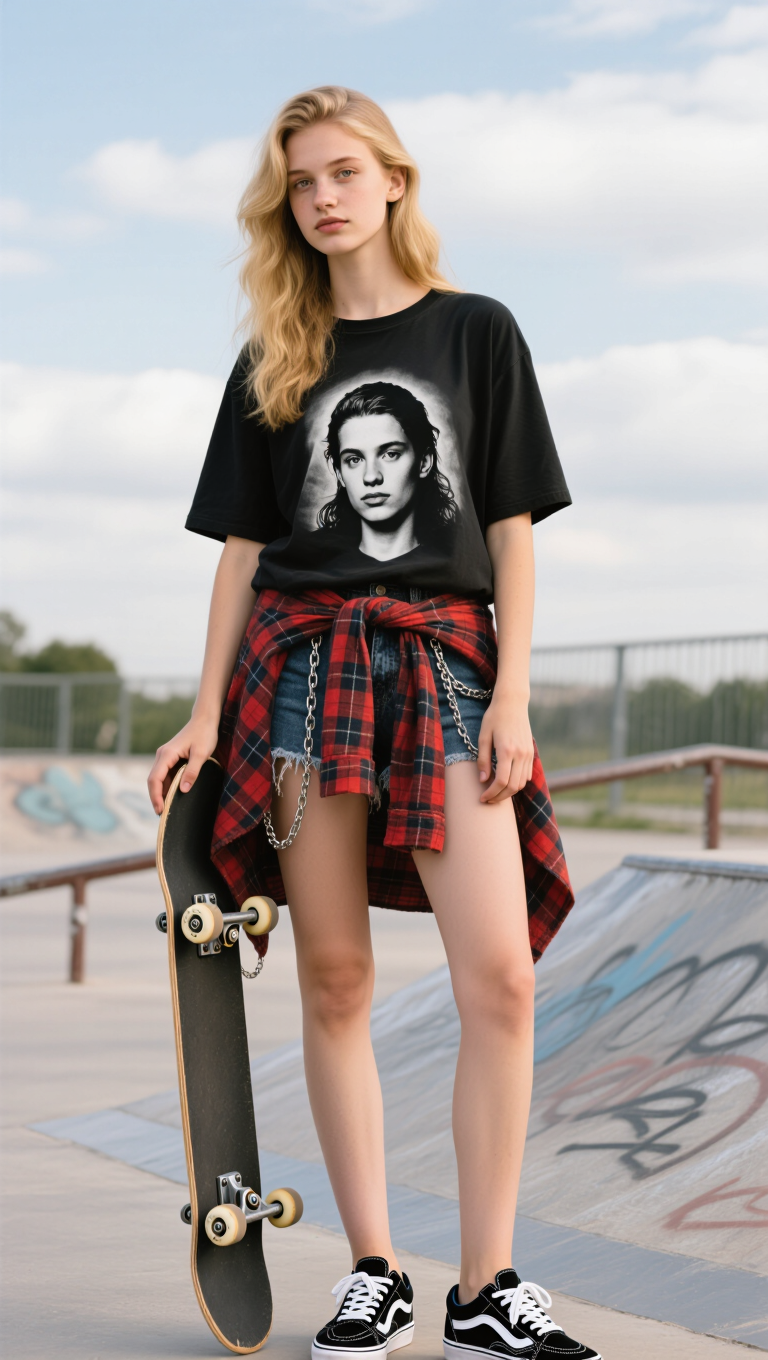 Kling AI work 315487627505997 - short grunge haircuts AI image