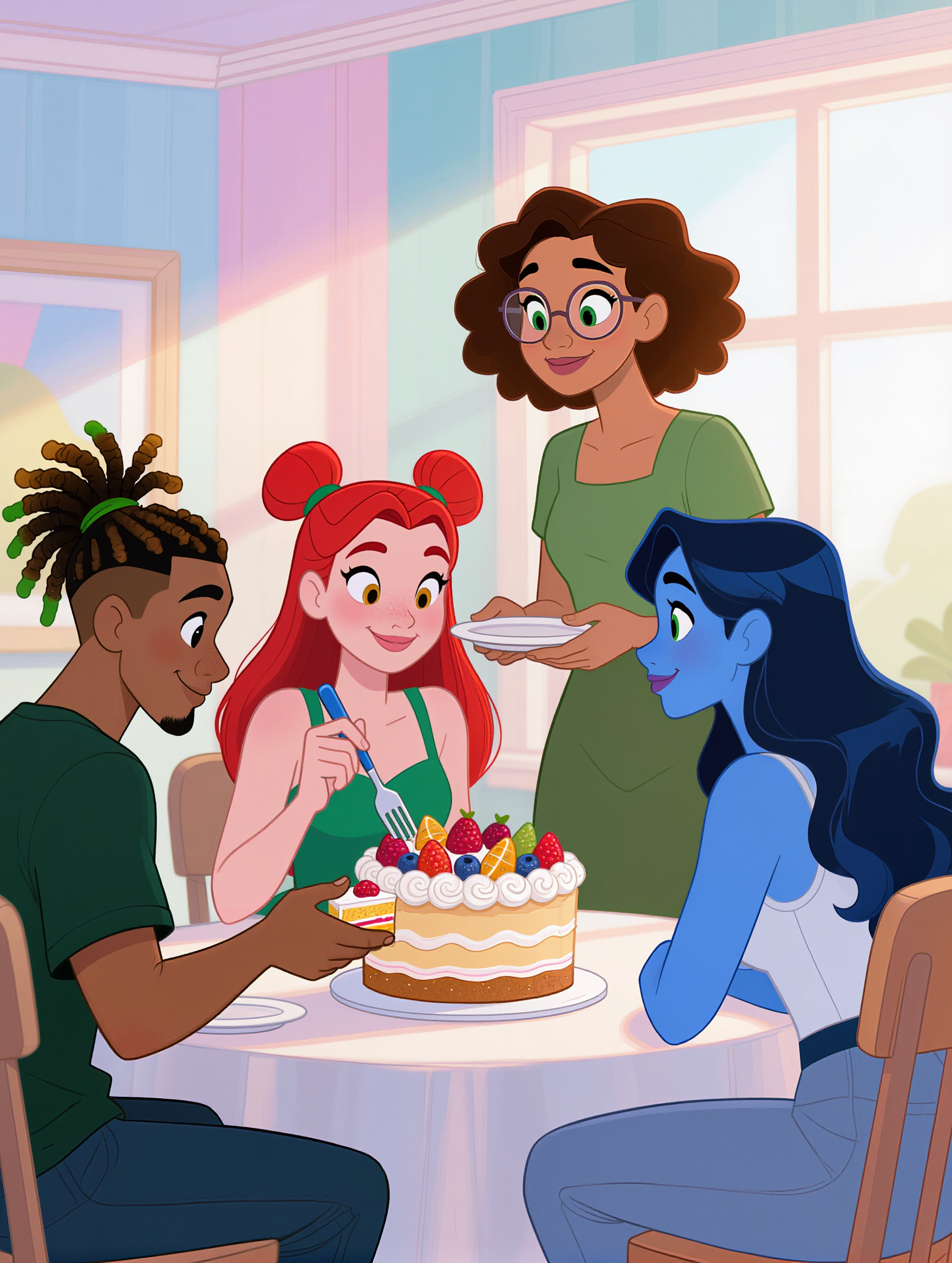 Let Them Eat Cake - brown hair color black AI image