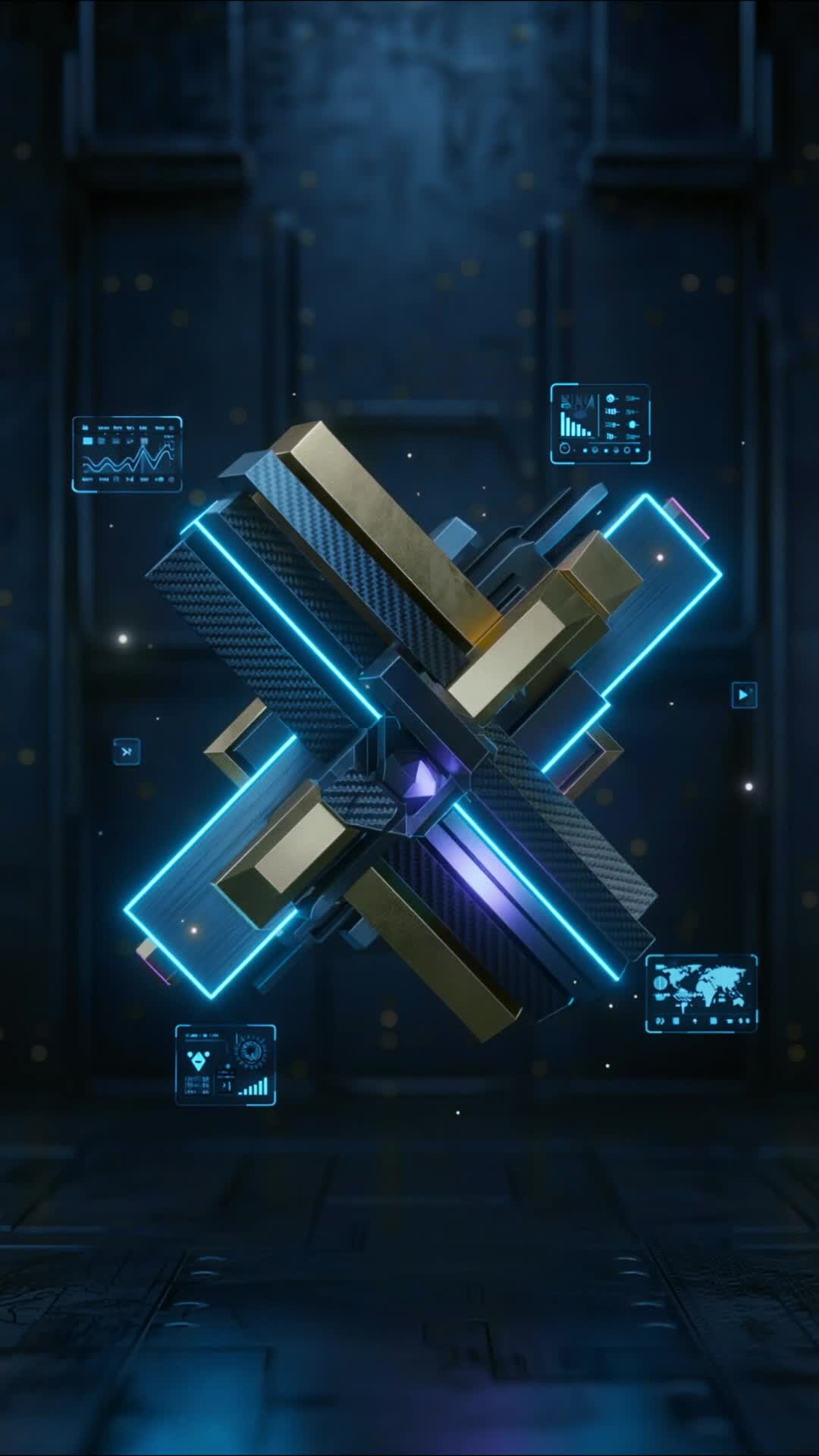 Abstract Techno Background - background new year AI video