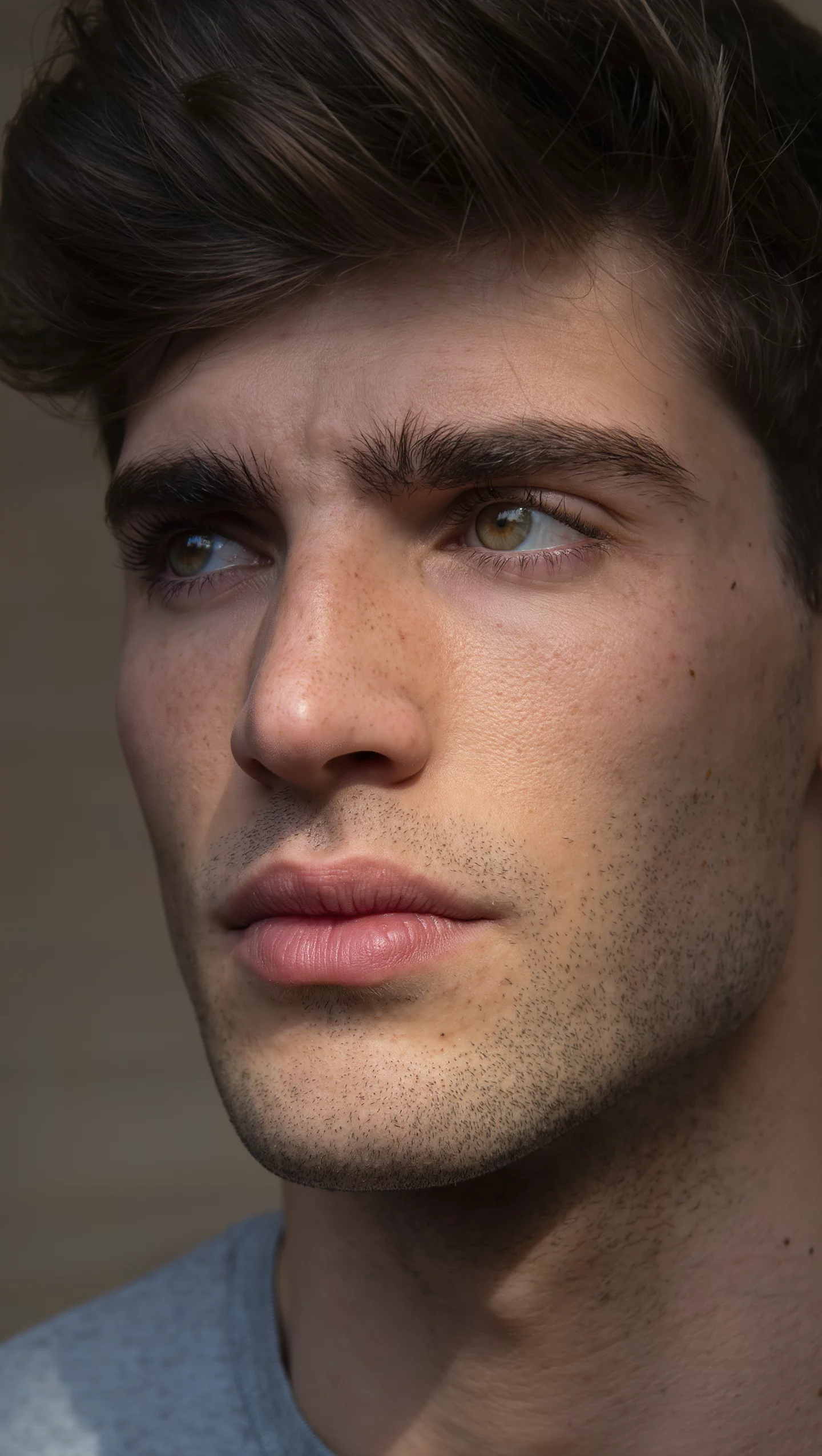 Realistic Close Up Portrait Of A 25 Year Old Man Cinematic Natural ...