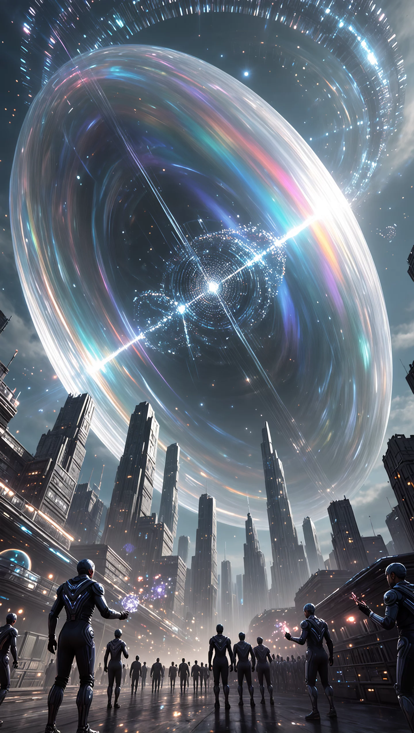 Quantum Energy Dome City Urban Landscape | AI Image